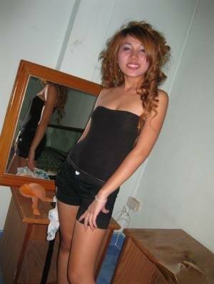 Cute Thai girl with a shaved pussy takes a shower before sex with a Farang - Thailand on shefanatics.com