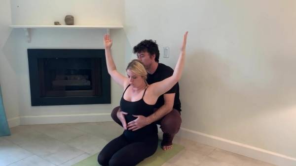 Stepson helps stepmom with yoga and stretches her pussy1 on shefanatics.com