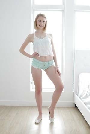 Teen babe Chloe Couture showing off nice thong adorned ass and tiny tits on shefanatics.com