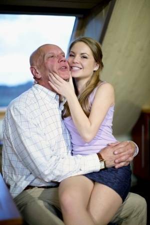 Wild teen Alessandra Jane sucks grandpa cock and endures an oldman fuck on shefanatics.com