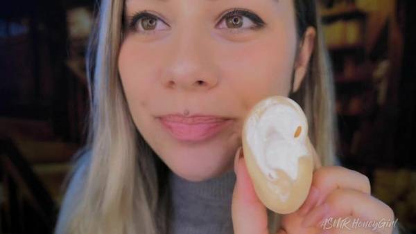 HoneyGirl ASMR - Very Intense Ear Licking + Soft Marshmallow on shefanatics.com