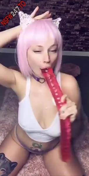 Asia Riggs red dildo blowjob snapchat premium xxx porn videos on shefanatics.com