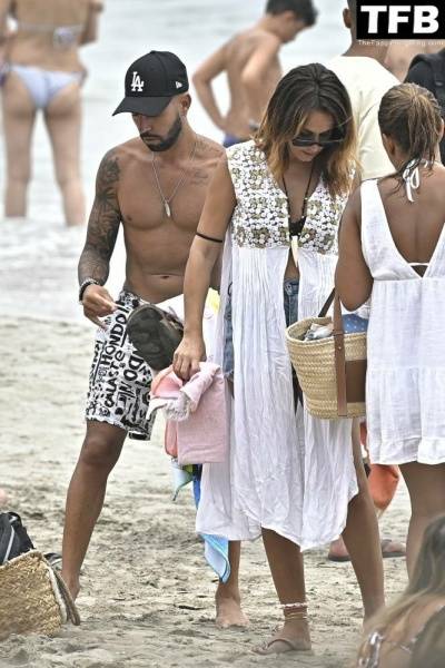 Raquel Lozano Flaunts Her Curves on the Beach in Ibiza on shefanatics.com