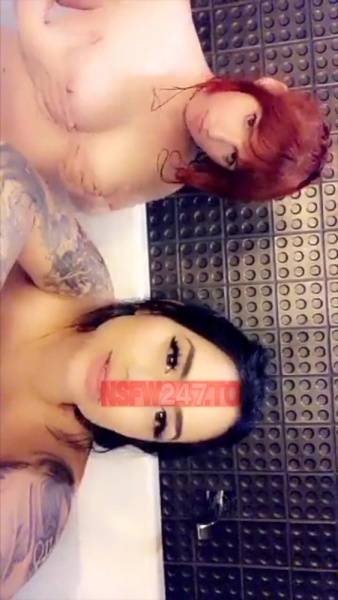 Amber Dawn with Cassie Curses bathtub show snapchat premium xxx porn videos on shefanatics.com