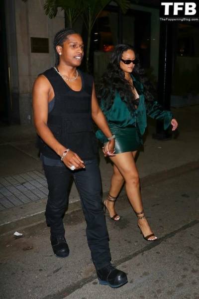 Rihanna & ASAP Rocky Enjoy a Date Night at the Ned Hotel on shefanatics.com