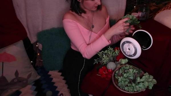 AftynRose ASMR - Making a Mistletoe and Kissing Underneath it on shefanatics.com