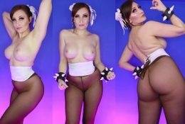 Holly Wolf Chun Li Cosplay Topless Video Leaked on shefanatics.com