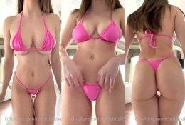 Christina Khalil Pink Bikini Tease Video Leaked on shefanatics.com