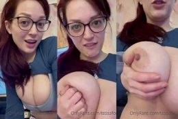 Tessa Fowler Topless Big Tits Strip Video Leaked on shefanatics.com