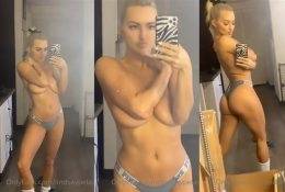 Lindsey Pelas Topless Mirror Selfie Video on shefanatics.com