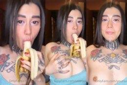 Yoursuccub OnlyFans Banana Sucking Video on shefanatics.com