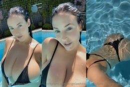 Angela White OnlyFans Teasing You in Pool Video on shefanatics.com