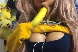 ASMR Pika Patreon Banana Lollipop Video on shefanatics.com