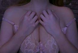 Peachy Whispering ASMR Breast Play Video on shefanatics.com