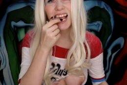 Ginger ASMR Harley Quinn Cheeky Video on shefanatics.com