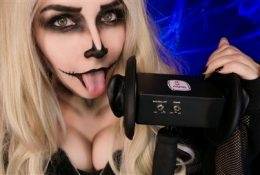 KittyKlaw ASMR Skeleton Licking & Mouth Sounds on shefanatics.com