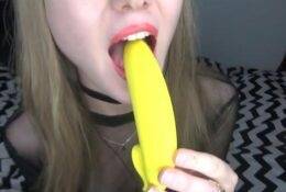 Peas And Pies Banana Sucking Sensual ASMR Video on shefanatics.com