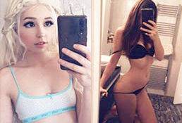 Belle Delphine in Black Thong Sexy Photos And Shower Video on shefanatics.com