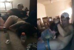 2 drunken teens suck their friends 19 dicks at a party on shefanatics.com