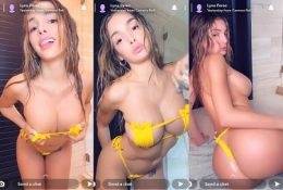 Lyna Perez Sexy Yellow Bikini Strip Tease Video Leaked on shefanatics.com