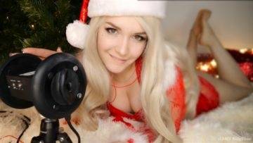 KittyKlaw ASMR Santa Girl Licking, Mouth Sounds, Triggers Patreon Video on shefanatics.com