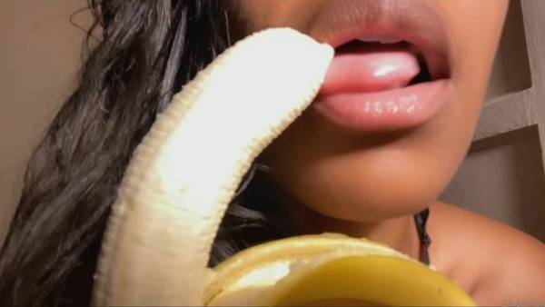 Crishhh ASMR - Slow Sensual Sucking Banana and Touching on shefanatics.com