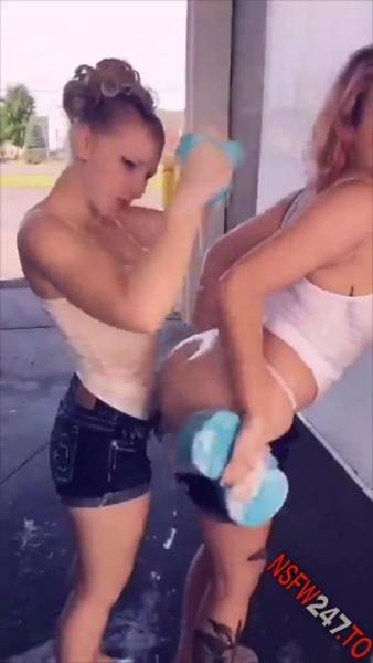 Asia Riggs & Audrey Spocket sexy car wash snapchat premium xxx porn videos on shefanatics.com