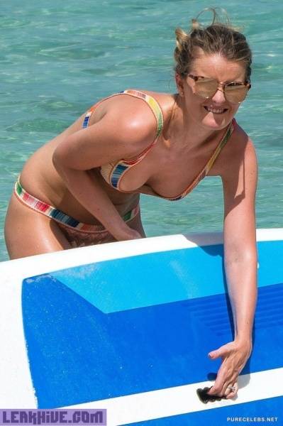 Leaked Northern Irish Television Presenter Zoe Salmon Paparazzi Bikini Photos on shefanatics.com