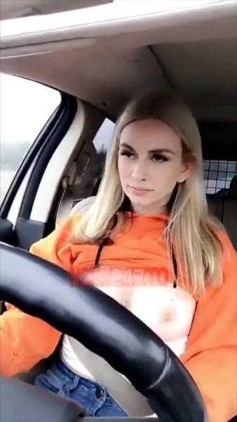 Aria Rayne boobs flashing while driving snapchat premium xxx porn videos on shefanatics.com