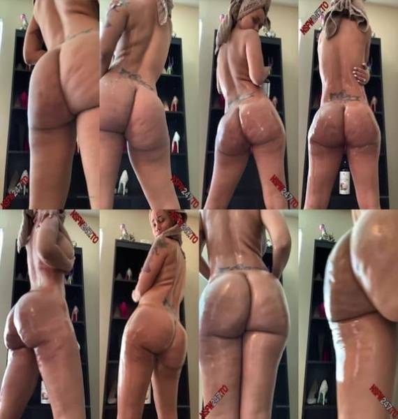 Red Rose La Cubana - oils up her fat ass on shefanatics.com