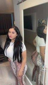 Leaked Tiktok Porn Watch Jen BlancoE28099s ass jiggle in the mirror Mega on shefanatics.com