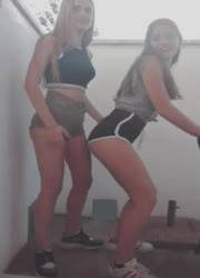 Spanish girls in shorts dancing - Spain on shefanatics.com