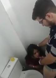 Lucky guy fucks horny bitch in the toilet on shefanatics.com