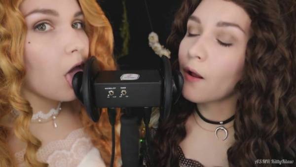 KittyKlaw ASMR - Patreon ASMR TWIN Witches - Ear LICKING - Mouth Sound on shefanatics.com