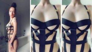 Bhad Bhabie black lingerie thothub on shefanatics.com