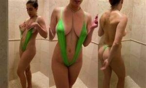 Christina Khalil Nude Shower Slingkini Video Leaked thothub on shefanatics.com