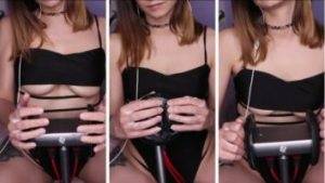 Nadira Asmr black lingerie hand expressions thothub on shefanatics.com