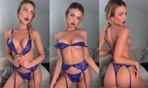 Gabby Epstein Nude Blue Lingerie Teasing Video Leaked on shefanatics.com