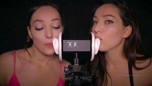 Orenda ASMR Nude Twin Ear Eating OnlyFans Video on shefanatics.com