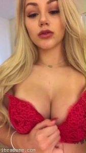 Heidi Grey Red Bra Anal Plug on shefanatics.com