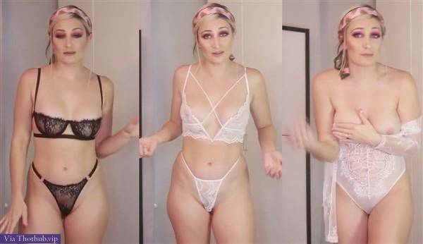 Holly Wolf Nude Lingerie Try On Haul Video on shefanatics.com