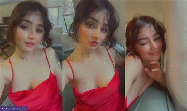 Mia Alves Teasing in Red Dress Video on shefanatics.com