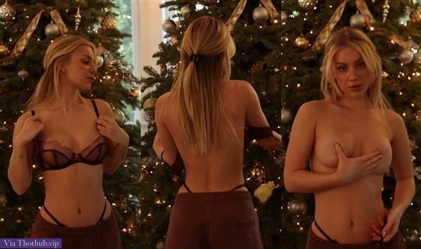 Daisy Keech Nude Christmas Topless Covered Video on shefanatics.com