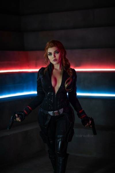 Kalinka Fox Nude Black Widow Cosplay on shefanatics.com