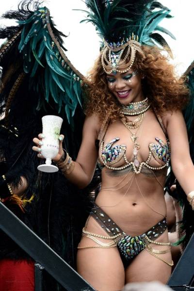 Rihanna Bikini Festival Nip Slip on shefanatics.com