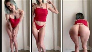 Phoebe Yvette Youtber Red Thong Nude Video on shefanatics.com