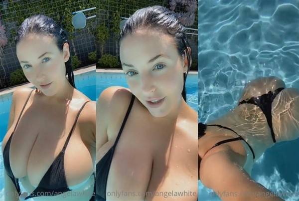 Angela White OnlyFans Teasing You in Pool Video on shefanatics.com