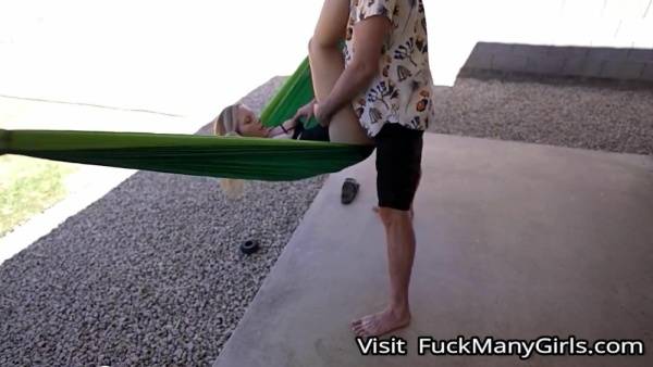 Fucking my horny blonde babe in Hammock on shefanatics.com