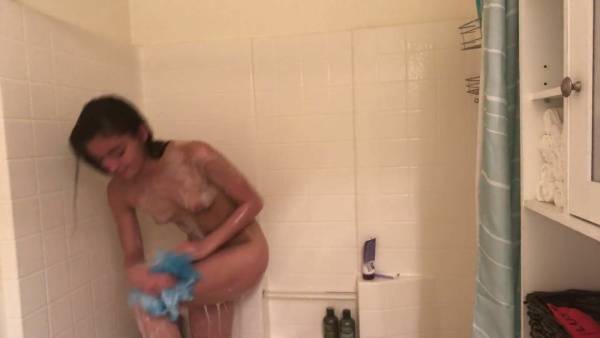 Emily Willis taking a shower before I stretched my ass out onlyfans porn videos on shefanatics.com