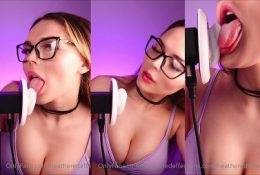 HeatheredEffect Close Up Ear Eating ASMR Video Leaked on shefanatics.com